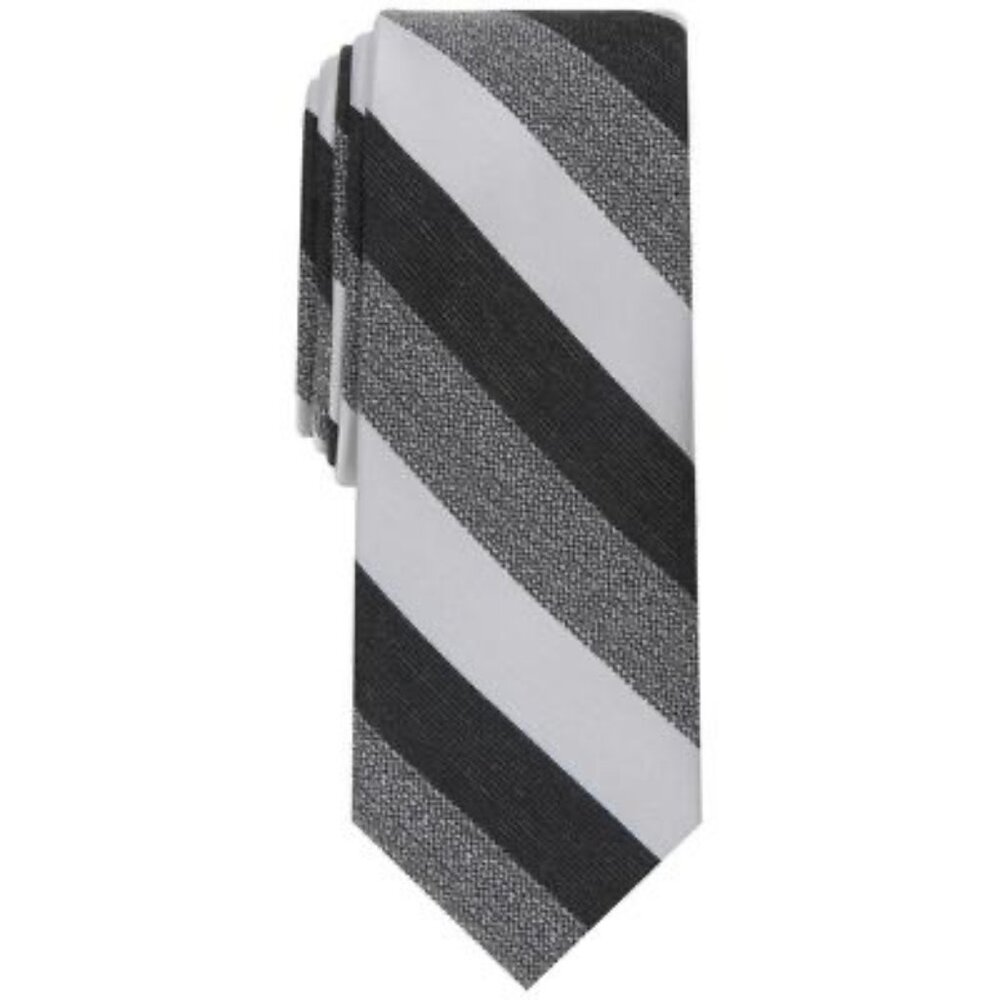 Bar III Men's Hall Stripe Tie OS NWT Silver